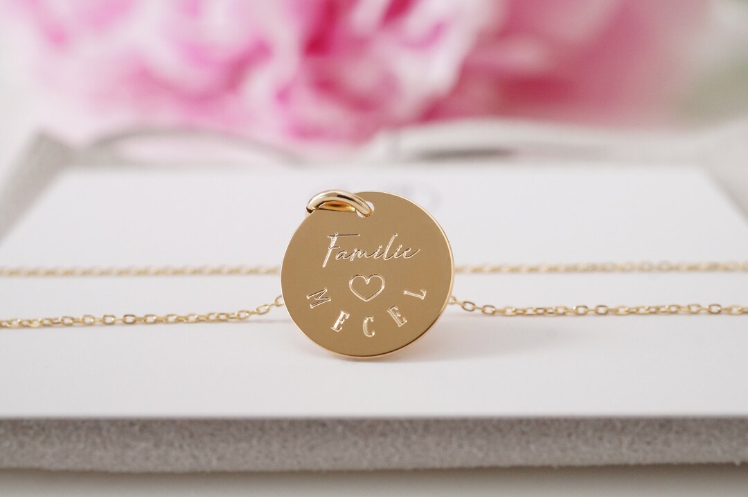 Family Chain Engraving Customizable 925 Sterling Silver Necklace Chain ...