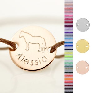 Bracelet horse animal engraving plate engraving bracelet friendship bracelet diamond engraving personalizable name pet favorite animal pony