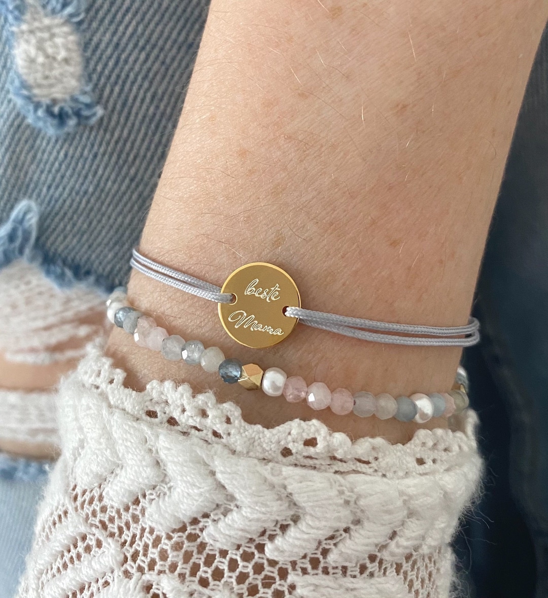 Best Friend Engraving Bracelet Personalized Friendship Etsy