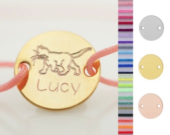 Bracelet engraving nylon cat animal puppy engraving pet friendship bracelet adjustable sliding accounts gift personalized customized
