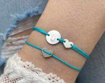 Engraved Heart Bracelet | Name Bracelet | Personalized Bracelet | Family Bracelet | Friendship Bracelet | Valentine's Day Gift