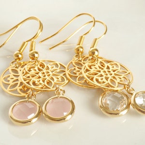 Flower of Life earrings gold-plated