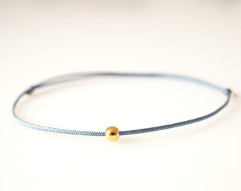 Armband nylon parel 925 zilver / goud gevuld roos minimalistische armband vriendschapsarmband subtiel verstelbare parelarmband schuifknoop