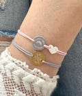 Engraved Heart Bracelet - Personalized Bracelet, Name Bracelet, Friendship Bracelet, Family Bracelet, Gift for Girlfriend, Family & Godmother product logo