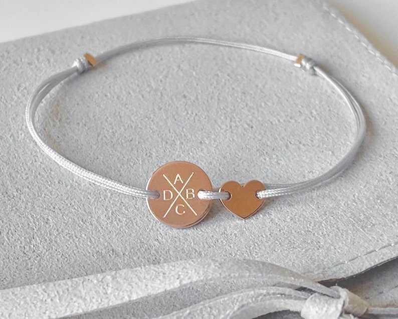 Engraving bracelet heart name bracelet bracelet with name bracelet personalized family bracelet friendship bracelet gift girlfriend godmother image 1