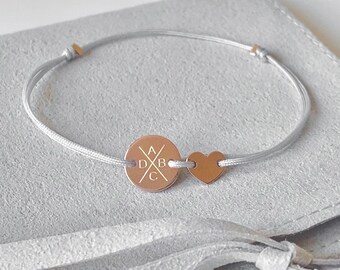 Engraved bracelet heart | Name bracelet | Bracelet personalized | Bracelet with name | Friendship Bracelet | Family bracelet | Maid of honor bracelet