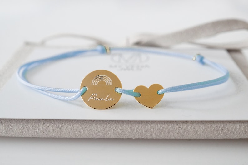 Engraving bracelet heart name bracelet personalized gift baptism birthday bracelet name engraving friendship bracelet communion girls children image 9