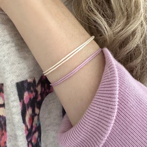 Simple nylon bracelet friendship bracelet twins baby children men men bracelet size adjustable minimalist red sliding knot image 4