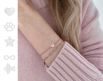 personalized bracelet nylon sliding knot heart star infinity friendship bracelet adjustable gift friendship bracelet