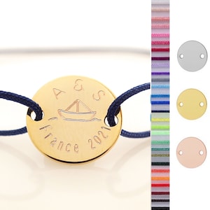 Papierboot Armband Boot Gravur Plättchen maritim Reise Andenken Urlaub Geschenk Meer Freundschaftsband Armkette Segelboot Gravurplättchen
