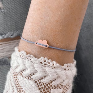 Cloud Bracelet, 925 Sterling Silver, Friendship Bracelet, Nylon, Children's/Girls' Gift, Bracelet