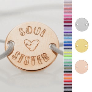 Pulsera de nailon con grabado de corazón y nombre personalizado. Placa de grabado. Regalo ajustable. Mejor amiga, dama de honor, madrina, mamá, mejor amiga.