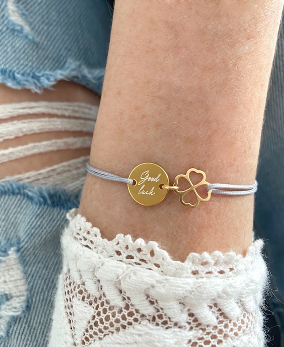 585 Pulsera de oro Grabado Personalizado Klee Lucky Charm - España