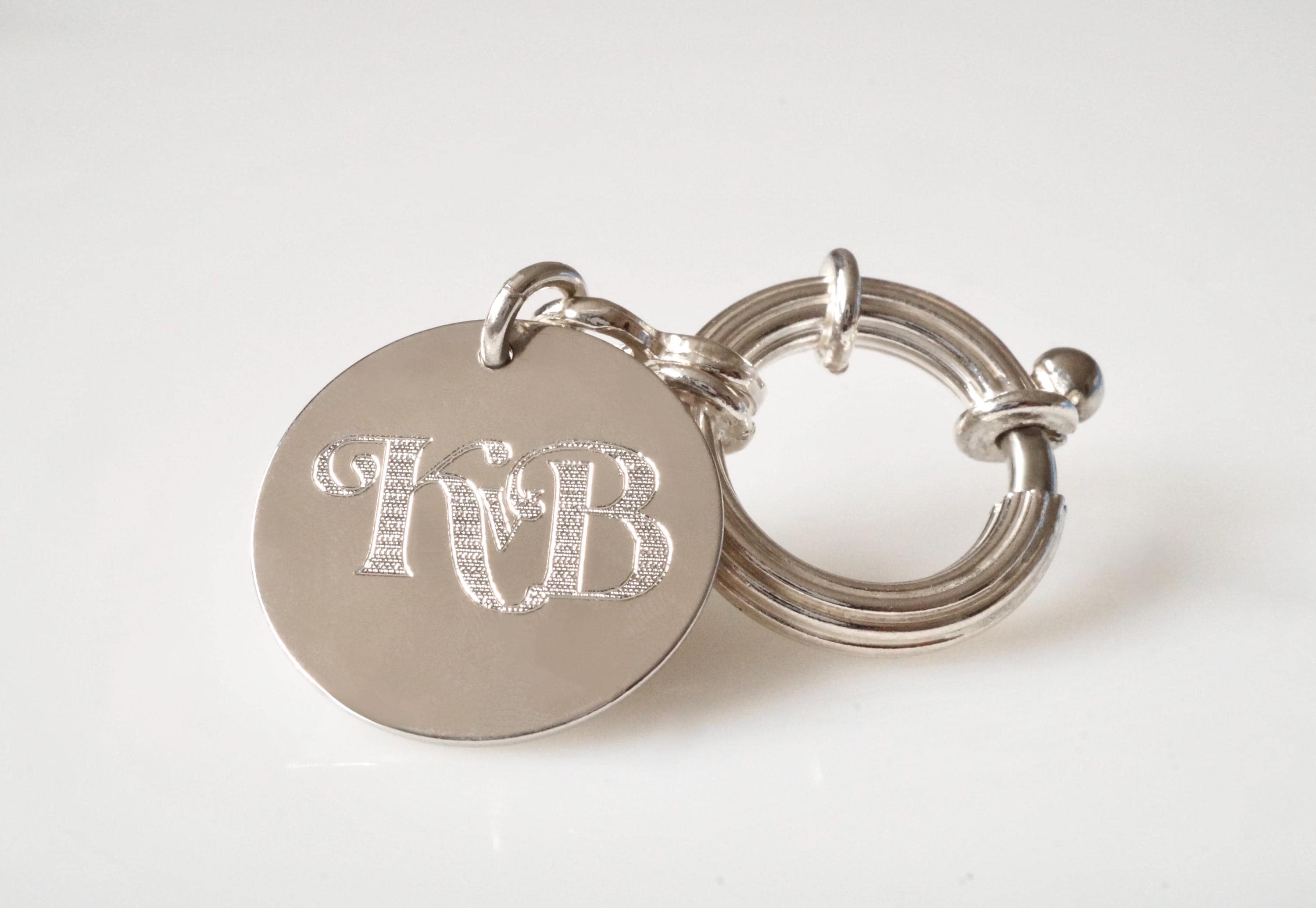 Large Sterling Silver Engraveable Keychain - Etsy