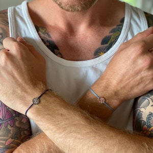 Pulsera grabada para hombre, pulsera con nombre de hombre, pulsera de nailon, delicada pulsera personalizada con nombre, pulsera de la amistad, regalo para amigo, placa de grabado