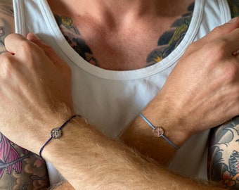 Bracciale con incisione da uomo, nome da uomo, bracciale in nylon, nome delicato, personalizzato, braccialetto per la famiglia, braccialetto per amicizia, regalo per amico, piastra per incisione