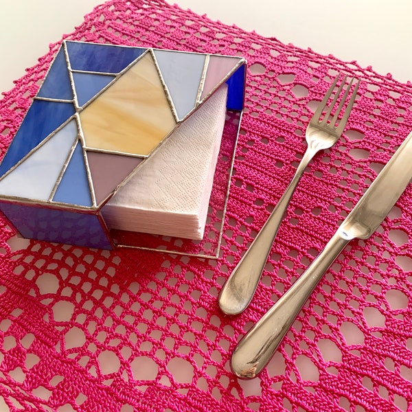 Stained Glass Napkin Holder Etsy