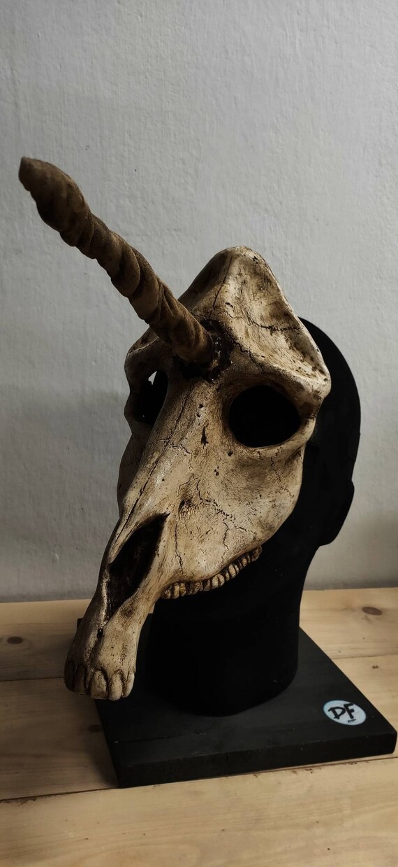 Skull unicorn resin mask