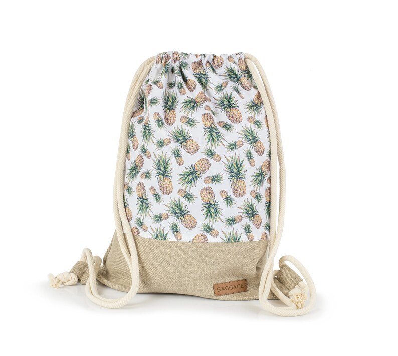 Backpack bag pineapples bag-backpack linen