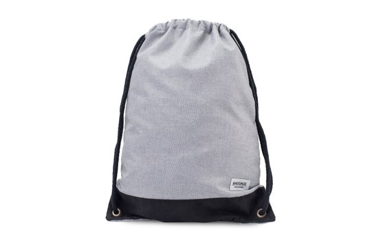 grey suede backpack