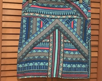 Women’s Vintage Charlotte Russe Bodycon Geometric Skirt Size Medium Made In USA!