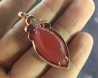 Natural charm fashion Hand-made red  jade charm jade pendant