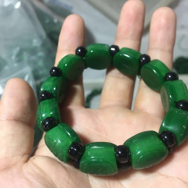 Charme naturel mode vert tortue coquillage Jade bracelet Jade tortue tête de coquille