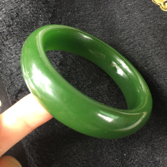 Natural jade hand engraving fashion purple yellow white green bracelet 60~62mm.
