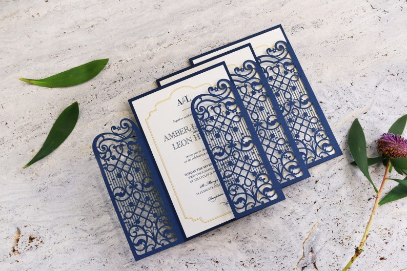 Majestic Noble Blue Gates Wedding Invitation WB51021 | Etsy Majestic Noble Blue Gates Wedding Invitation WB51021 | Etsy