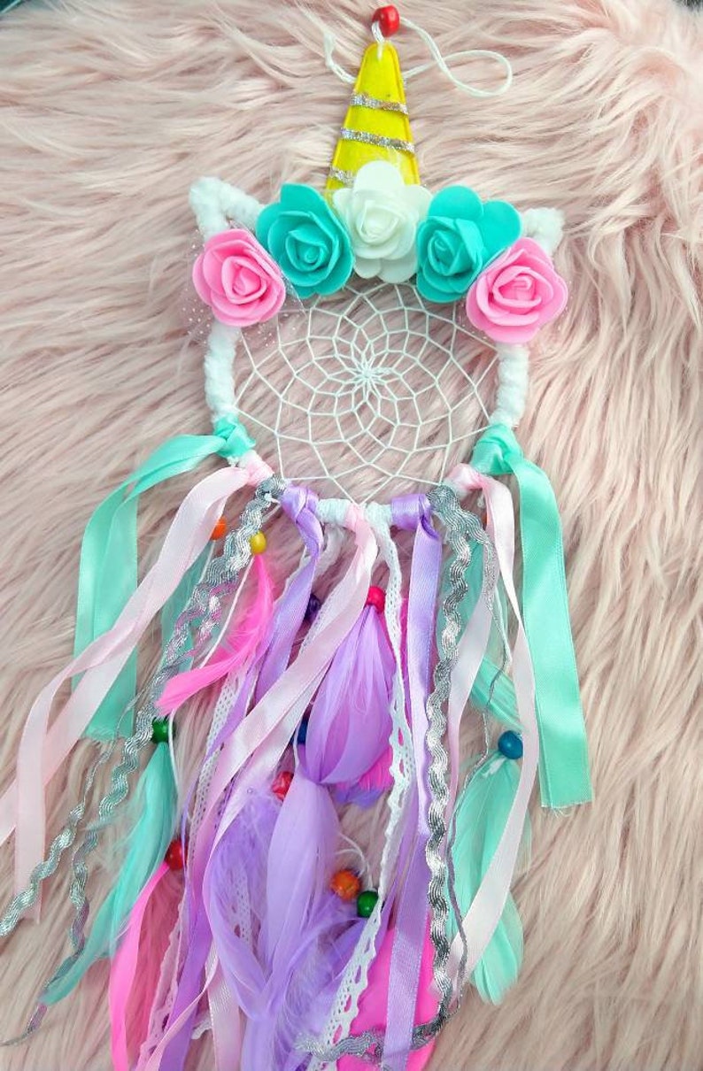Unicorn Dreamcatcher Dream Catcher Unicorn Decor Unicorn Etsy