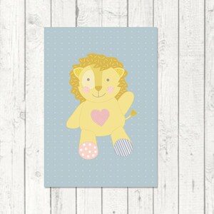 Postkarte "Kleiner Löwe" / Einladung Kindergeburtstag / Postkarte Kinder