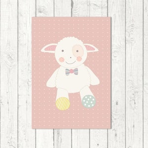 Postkarte "Schäfchen" / Einladung Kindergeburtstag / Postkarte Kinder