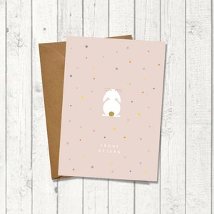 Osterkarte / Grußkarte zu Ostern "Osterhase" / Klappkarte mit Umschlag