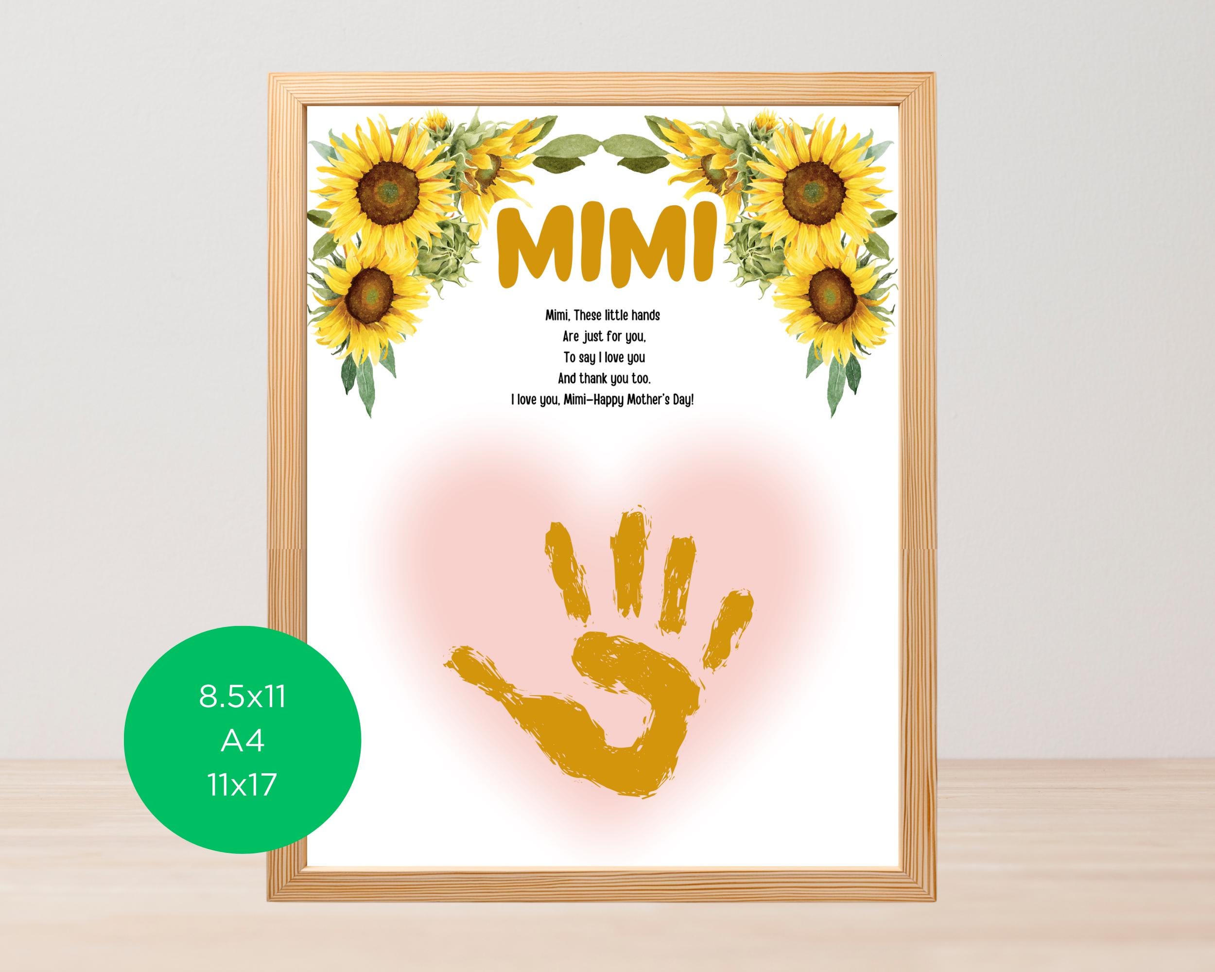 Mimi Handprint Craft, Mother’s Day Gift for Mimi, Kids Handprint Art ...
