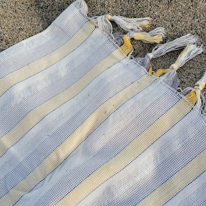 Turkish Bath & Spa Sarong in Yellow Stripes | Handwoven Cotton Light-weight Beach Towel | Large Hammam Towel | Gift for Her | ZEST