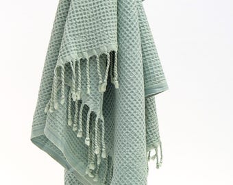 100% Cotton Waffle Bath Towels – Soft, Absorbent, Quick-Drying Handwoven Turkish Towels | COMFY