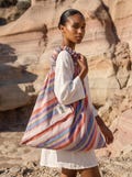 Oversized Bento Bag with Colorful Stripes| Extra Large Beach Tote| Handwoven, Foldable Shopper Bag| Travel Tote Bag| Best Birthday Gift product logo