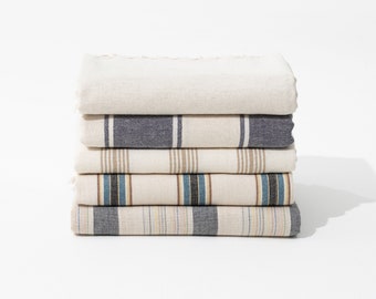 Housewarming Gift Ideas | Towel Set in 3 PCS | Cotton & Linen Handwoven Bath Towel | Assorted High Quality Turkish Towels by FineGrid
