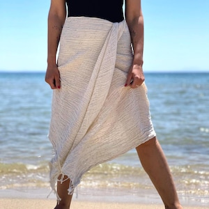 Boho Cotton Beach Wrap - Stay Stylish and Dry in the Sun | Gift for Her | PAMUK