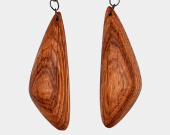 Pendientes de madera, pendientes tallados, pendientes de madera natural, joyas de madera, pendientes hechos a mano, joyas de pendientes, regalo para ella