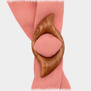 Wooden Scarf Ring, Scarf Ring Clip, Wood Scarf Pendant, Scarf Jewellery, Shawl Jewelry, Scarf Accessories, Buckle, Shawl Pin, Scarf Brooche