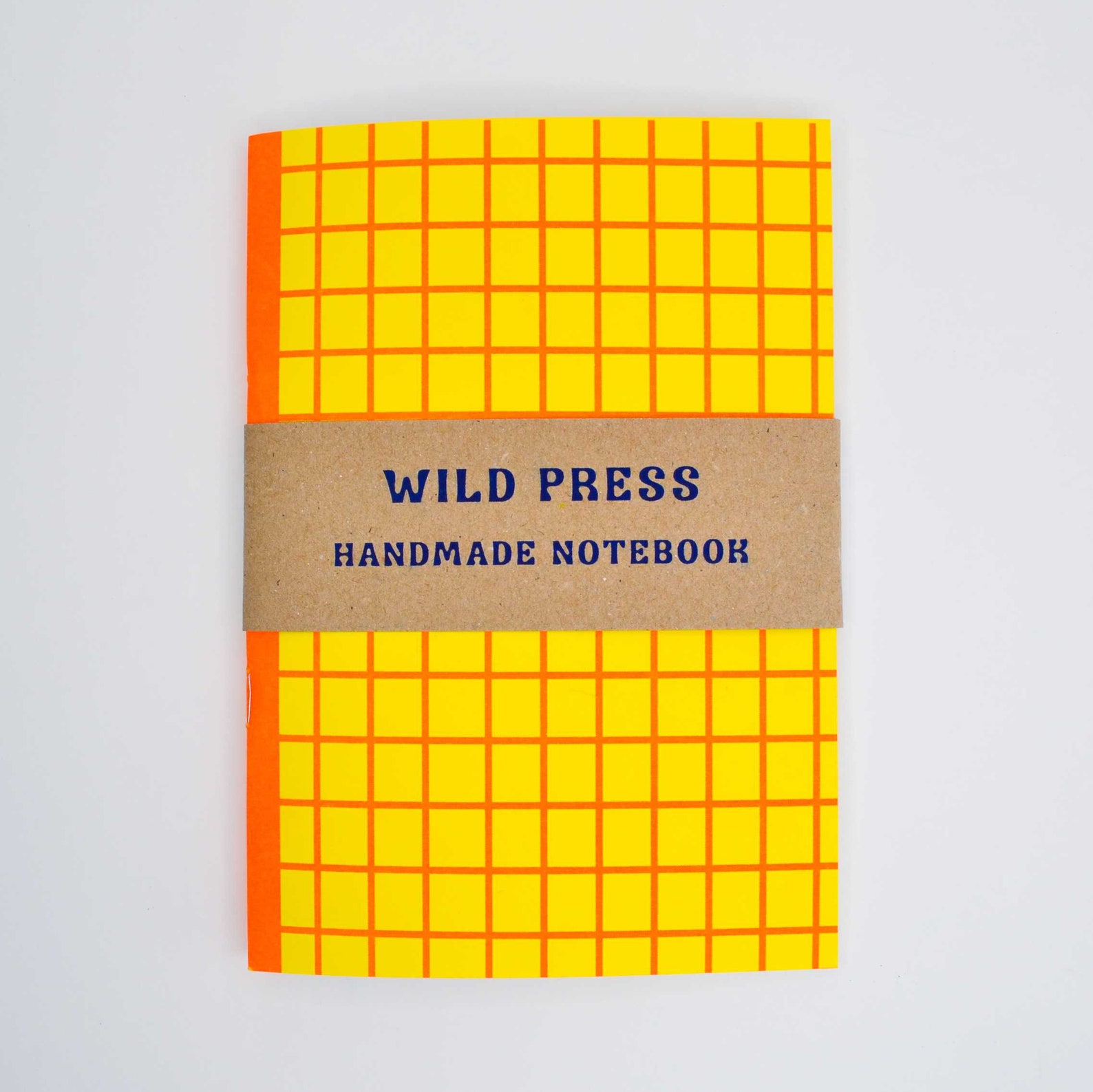 A5 Handmade Notebook / Yellow Patterned Sketchbook / Etsy