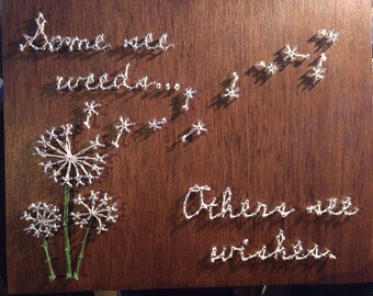 dandelion string art etsy