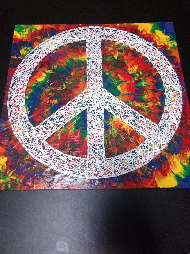 Peace Sign String Art Etsy