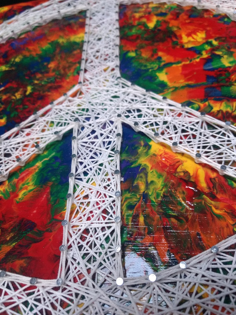 Peace Sign String Art Etsy