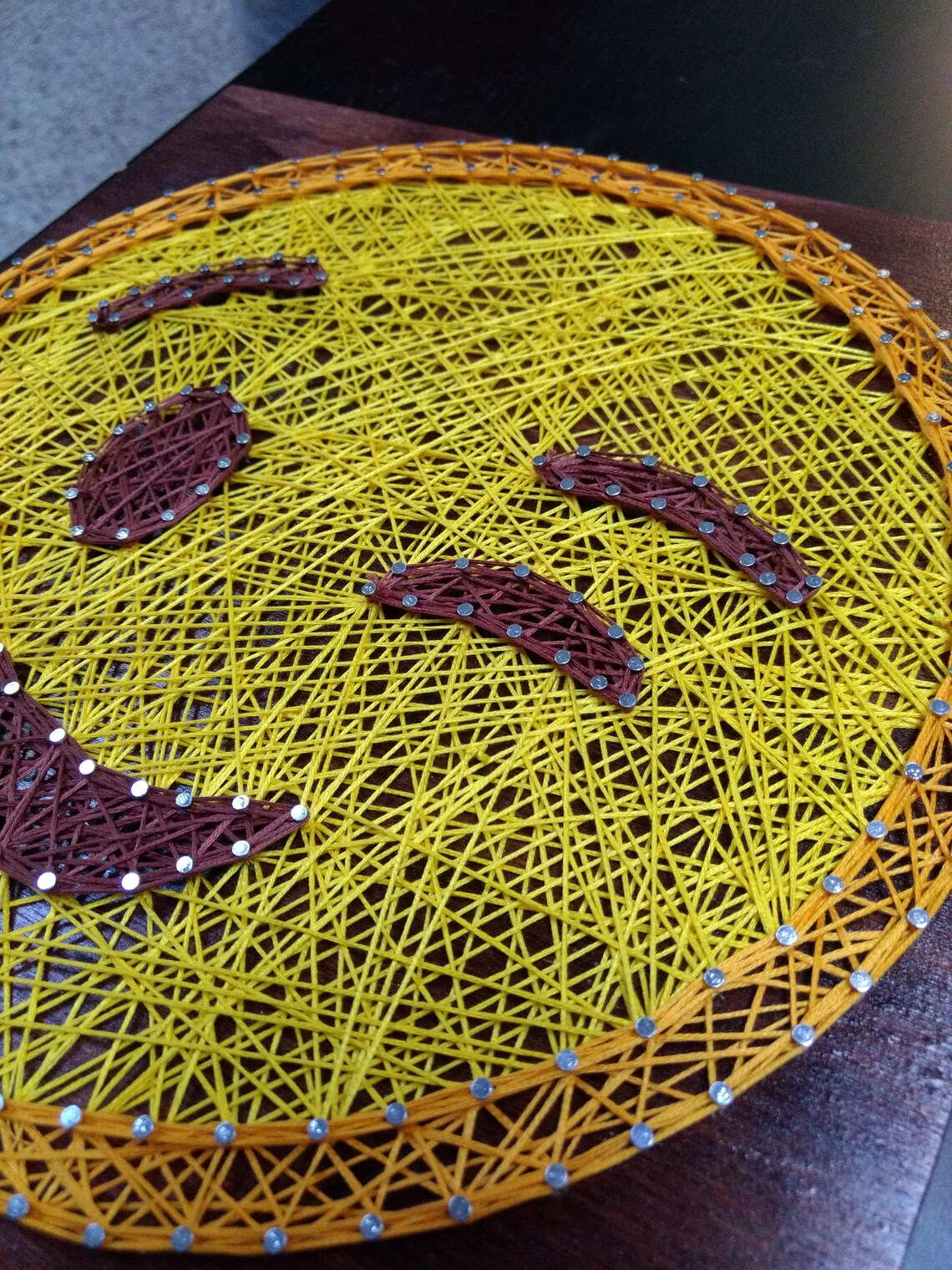 Winking Face Emoji String Art | Etsy