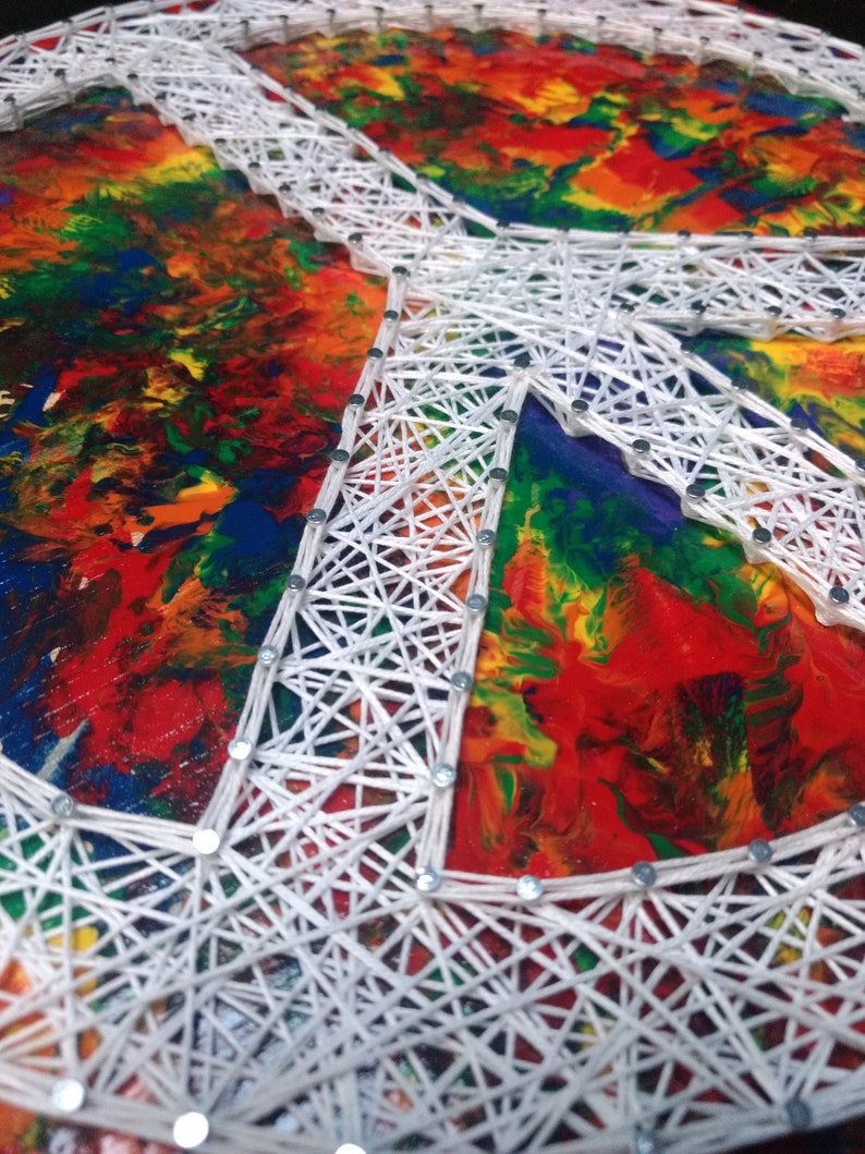 Peace Sign String Art Etsy