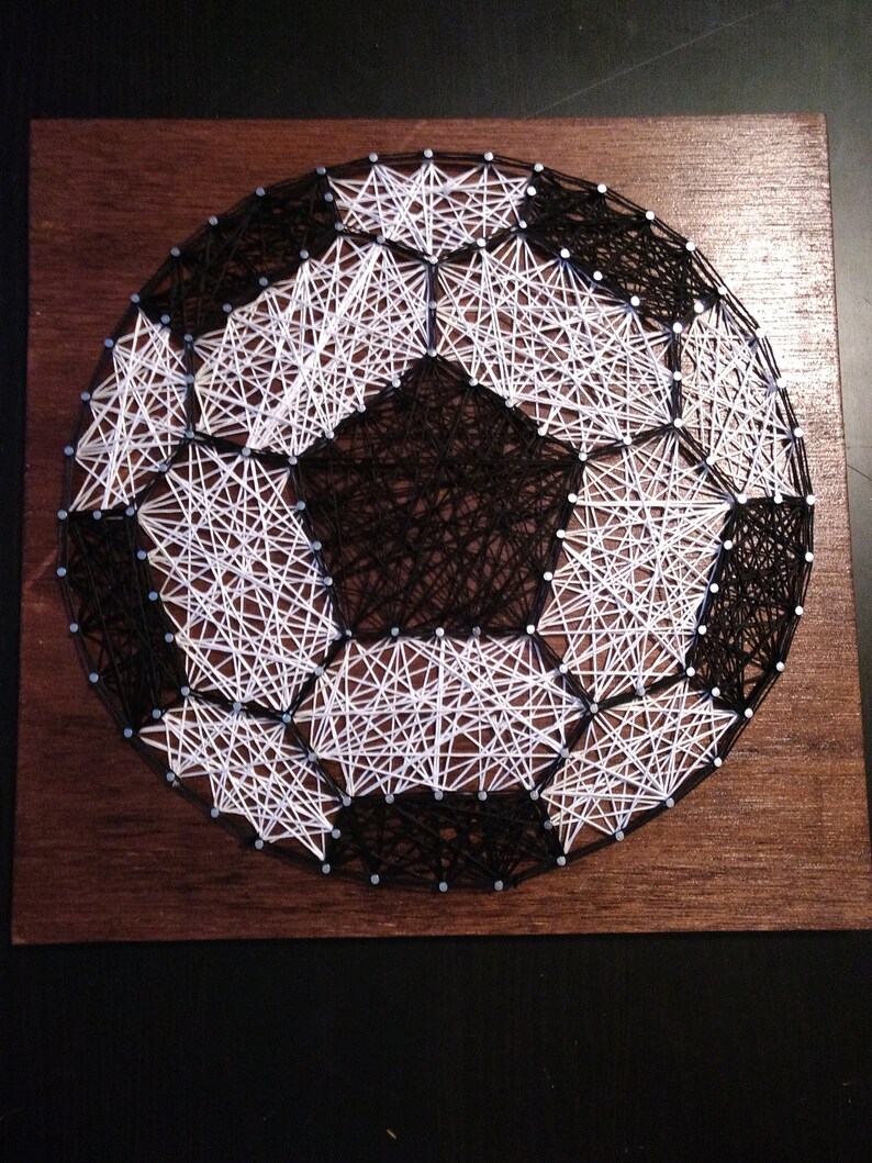 Soccer Ball String Art Etsy