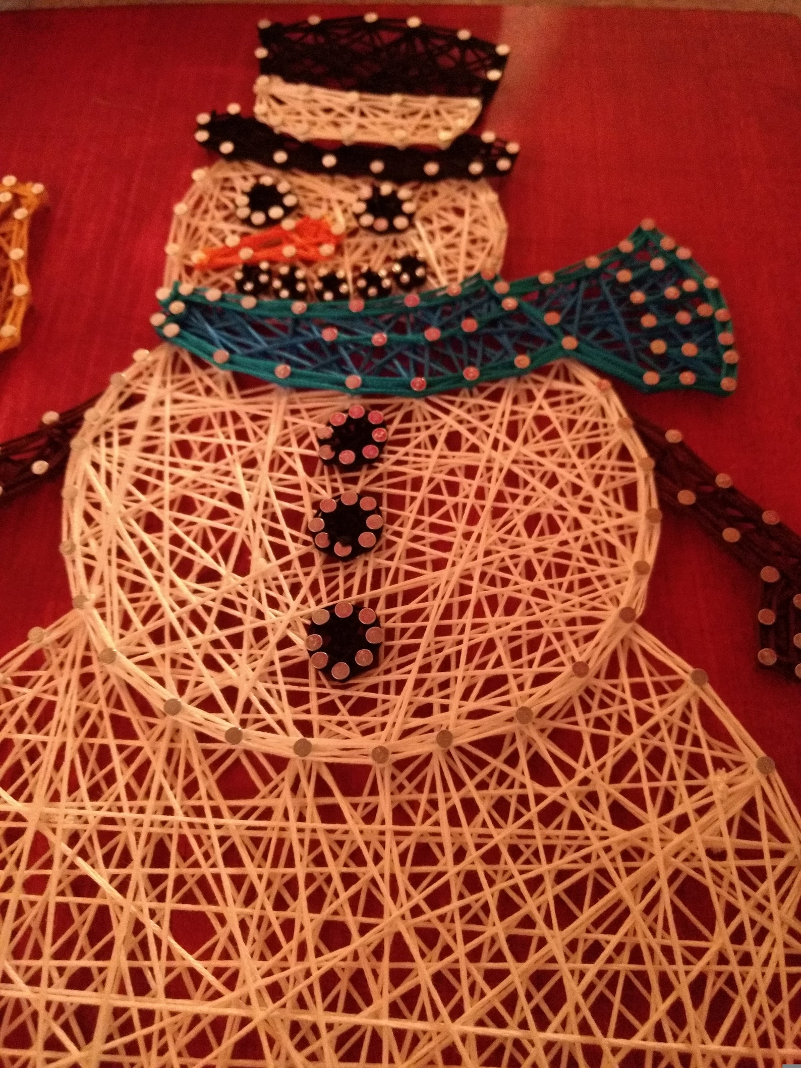 Snowman String Art Etsy