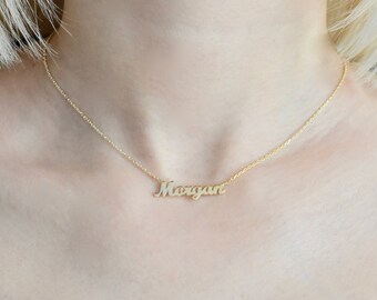 Personalized Name Necklace - Name Necklace - Gold Name Necklace - Valentine's Day Gift - 14k Gold Name Necklace - Custom Name Necklace